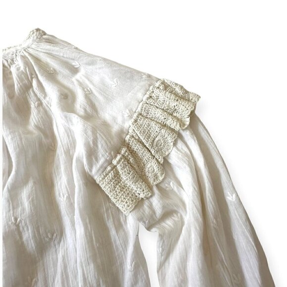 Ulla Johnson Nila Blouse in Natural, ‎ Size 2, New with tag - Picture 12 of 15